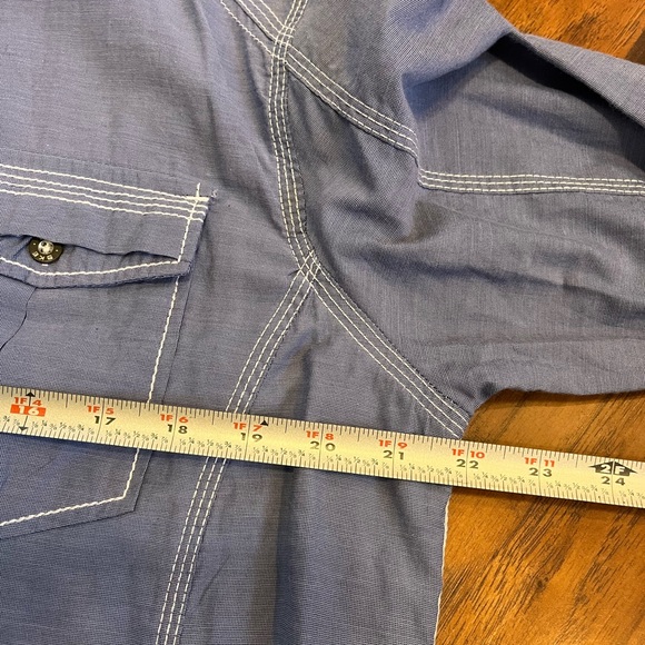 BKE western men’s shirt XL button down up blue purple lightweight cowboy nice! - Picture 7 of 10